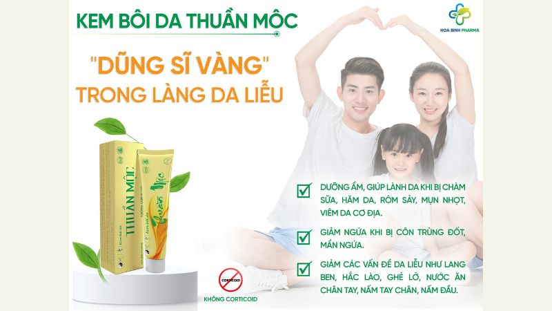 Kem bôi da Thuần Mộc là sản phẩm thảo dược hỗ trợ chăm sóc da nhẹ nhàng và an toàn. Với công thức chiết xuất từ các dược liệu