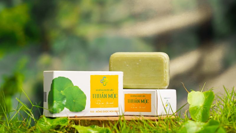 Xà bông dược liệu Thuần Mộc giúp làm sạch sâu, giảm kích ứng và ngăn vi khuẩn phát triển trên da.